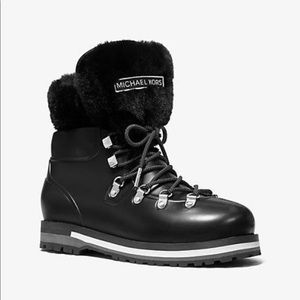 Michael Kors Lanis PVC and Faux Fur Rain Boot